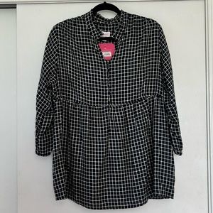 Isabel Maternity Plaid Top
